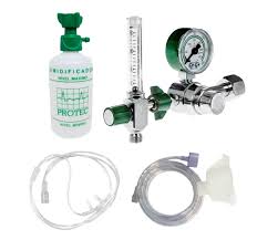 Kit Válvula de O2, Fluxometro e Umidificador para oxigênio